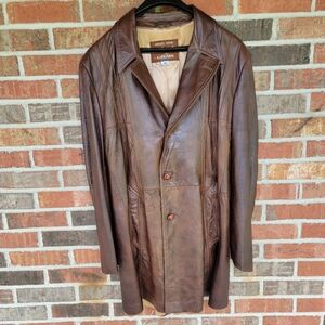 Vintage Grais Cabretta Angel Skin Men's Lined 40R Brown Leather Jacket
